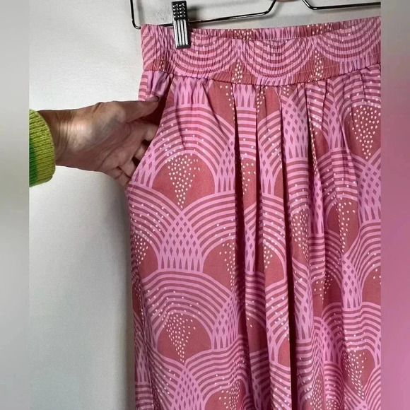 Leroli “Zoe” Pant In Sunset Wide Leg Loose Fit Ankle Length Women’s Size Medium - Picture 4 of 11